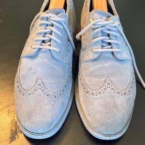 Cole Haan Men's Light Gray Suede Oxfords